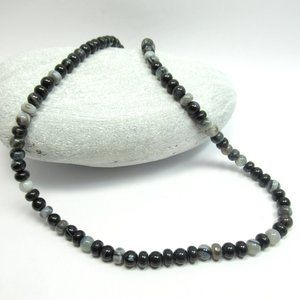 Black Lace Agate necklace